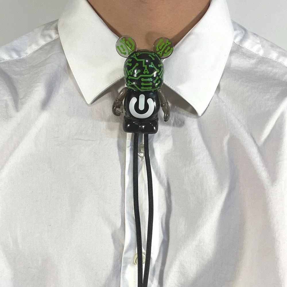 Bolo Tie Custom Disney Mickey Power Up Circuit Board Prom IT Dept Fun Unique